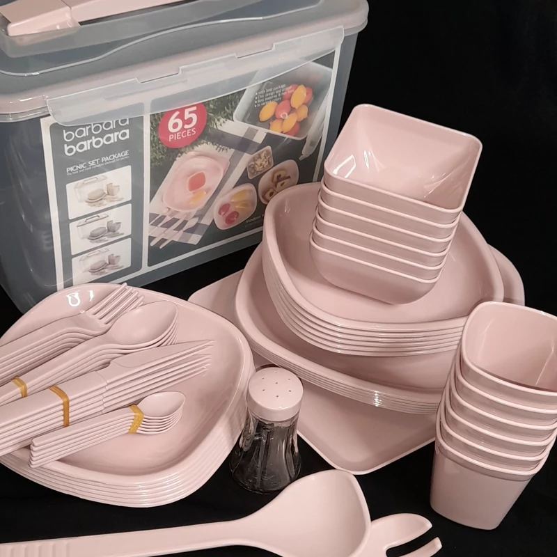 سرویس ظروف مسافرتی ۶ نفره ۶۵ پارچه باربارا